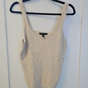 Banana Republic Beige Ribbed Tank Top Size L